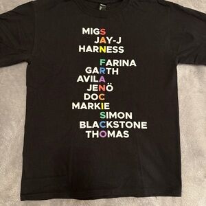San Francisco DJ Lineup T-Shirt – Black – Beefy-T Hanes – Size S – Rare Design